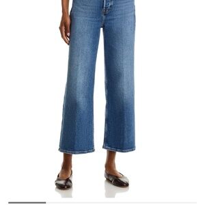 High Rise Wide Leg Cropped Jeans in Mid 70s